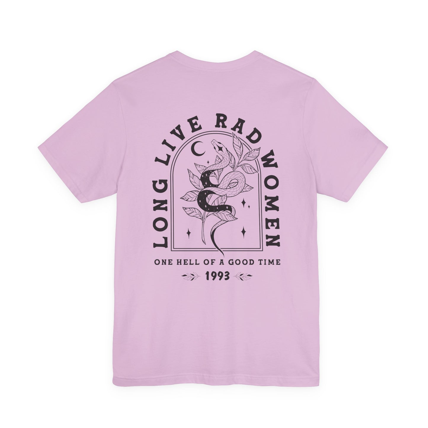Long Live Rad Women Graphic Tee | Bella+Canvas Snake Moon T-Shirt