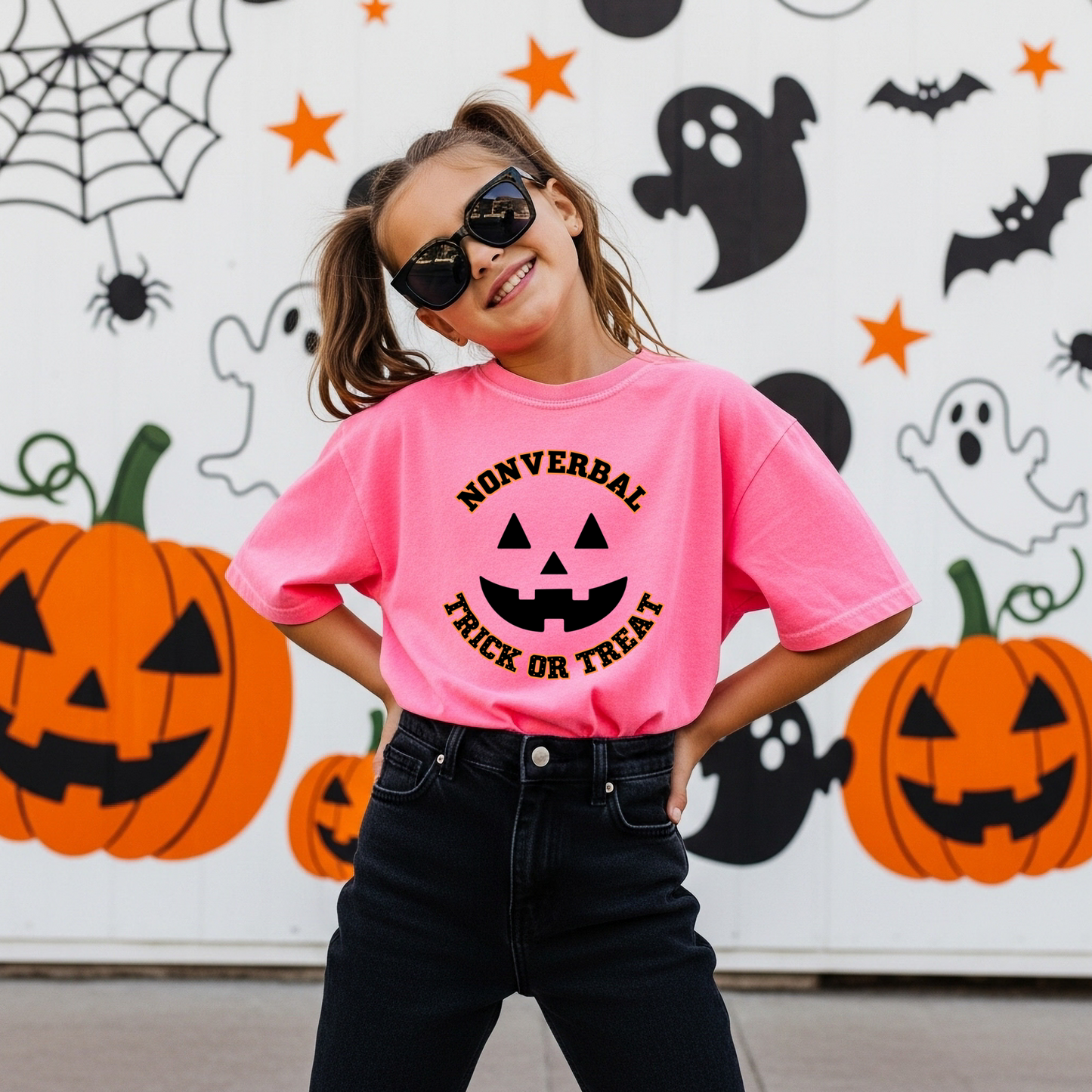 Nonverbal Trick or Treat Kids Tee