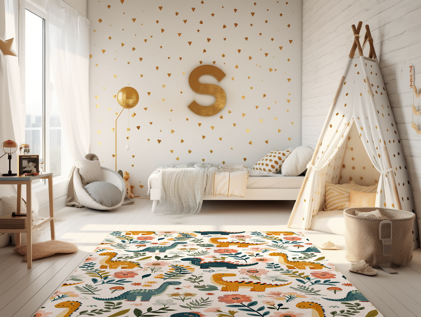 π¦ Whimsical Dinosaur Area Rug - Playful Nursery & Kids Room Decor