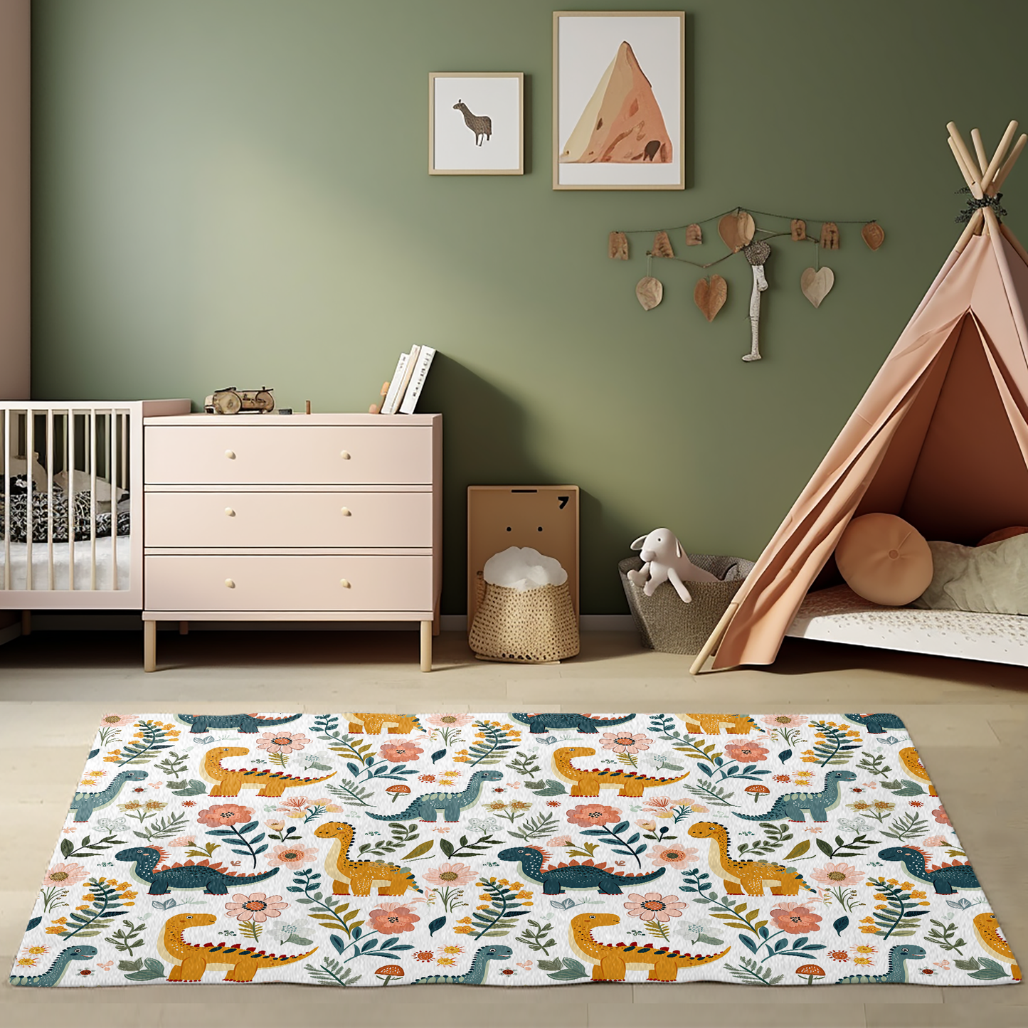 π¦ Whimsical Dinosaur Area Rug - Playful Nursery & Kids Room Decor
