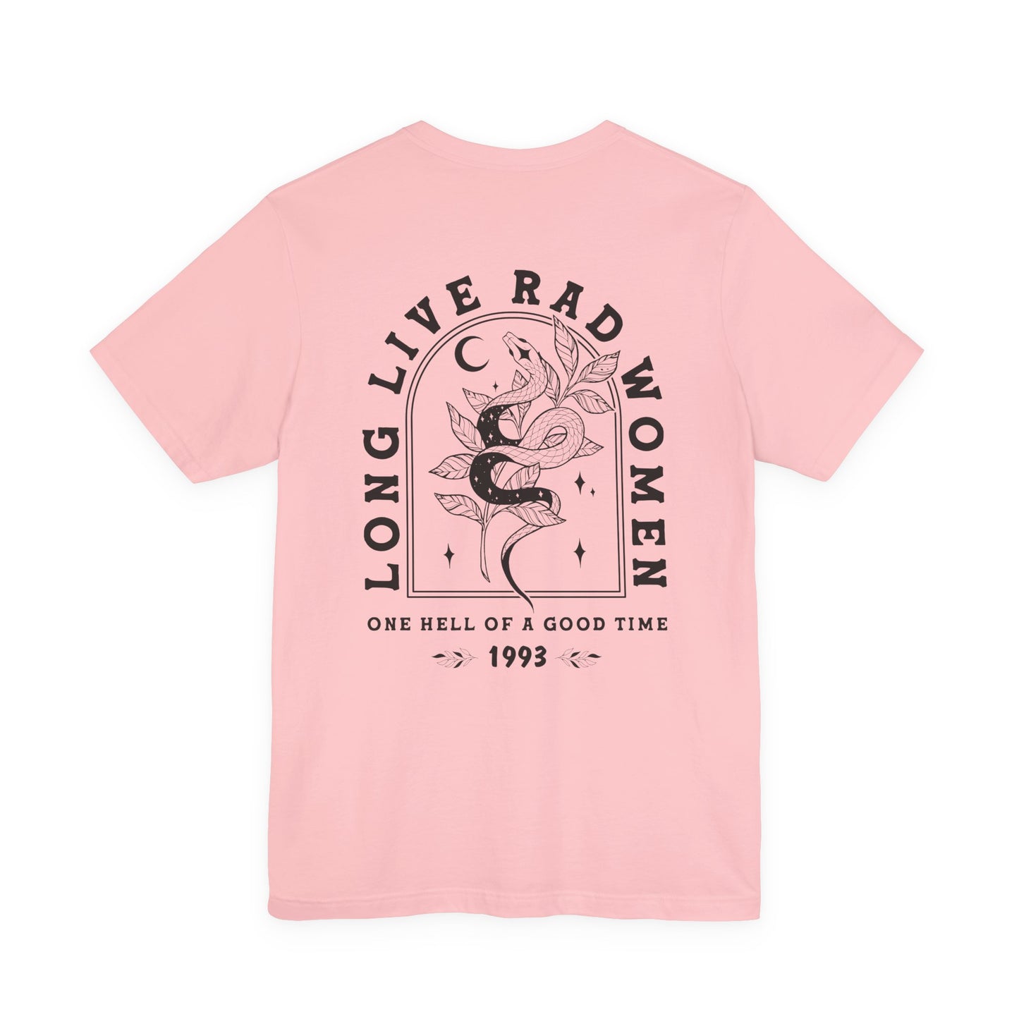 Long Live Rad Women Graphic Tee | Bella+Canvas Snake Moon T-Shirt