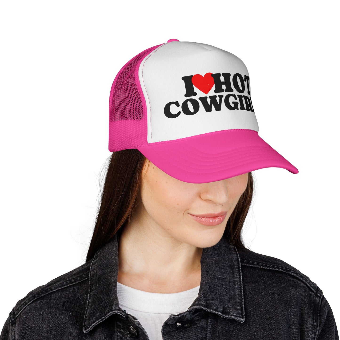 I Love Hot Cowgirls Trucker Hat, Western Trucker Hats, Cowgirl Trucker Hat, Cowboy Trucker Hat, Rodeo Hats, Rodeo Lover Gift, Rodeo Hat