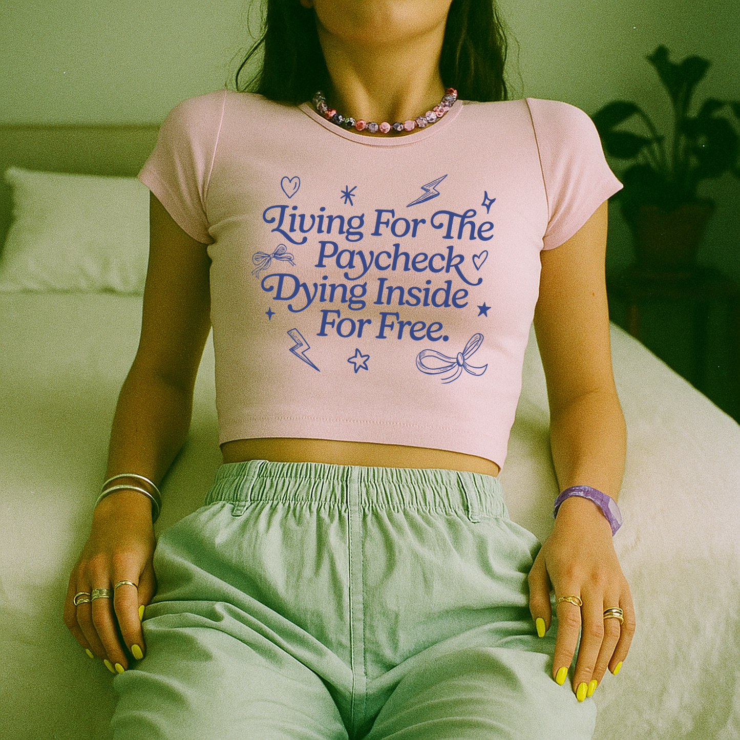 Living For The Paycheck Women's Baby Tee