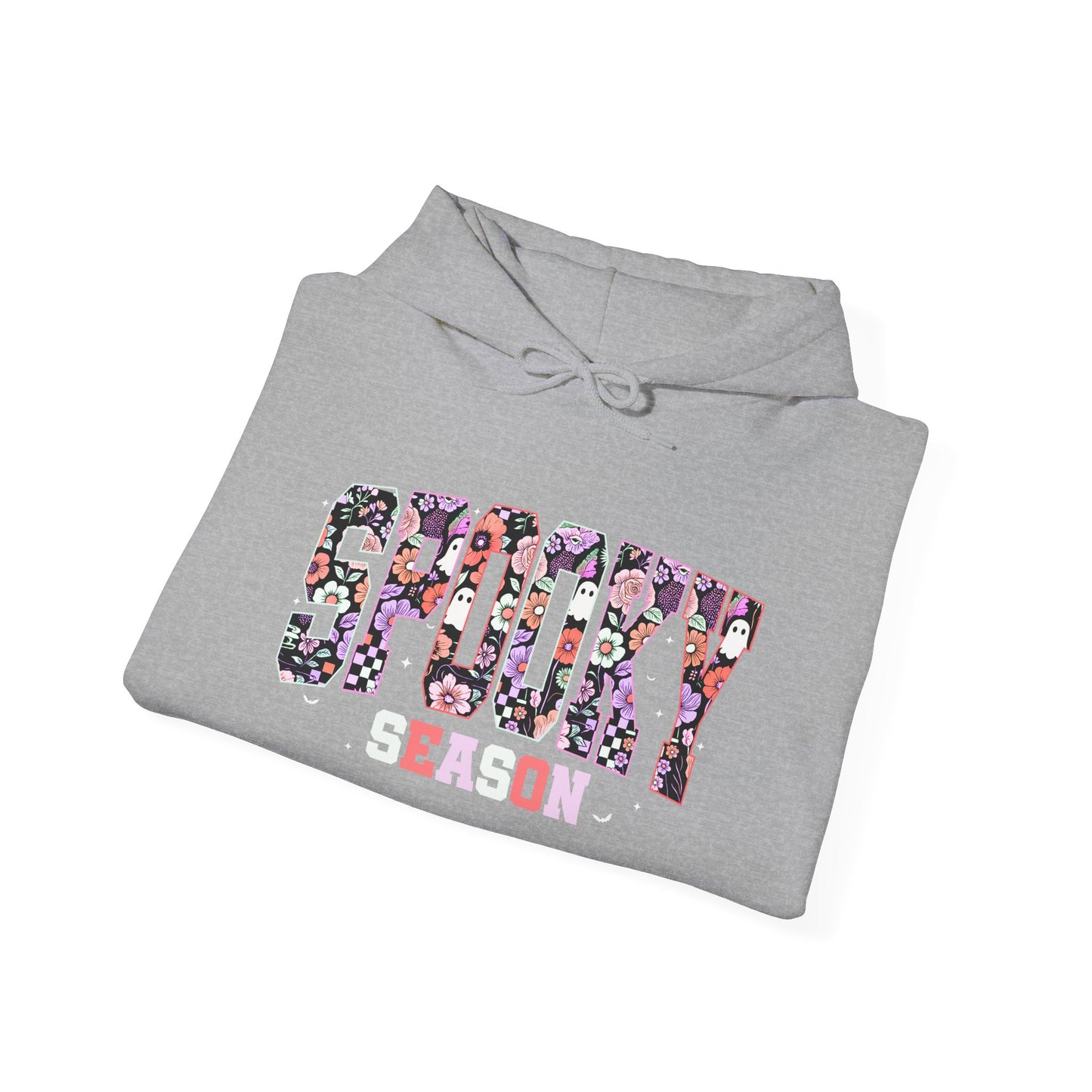 Spooky Season Halloween Hoodie – Oversized Fall Sweatshirt, Cute Ghost Print, Cozy Pullover