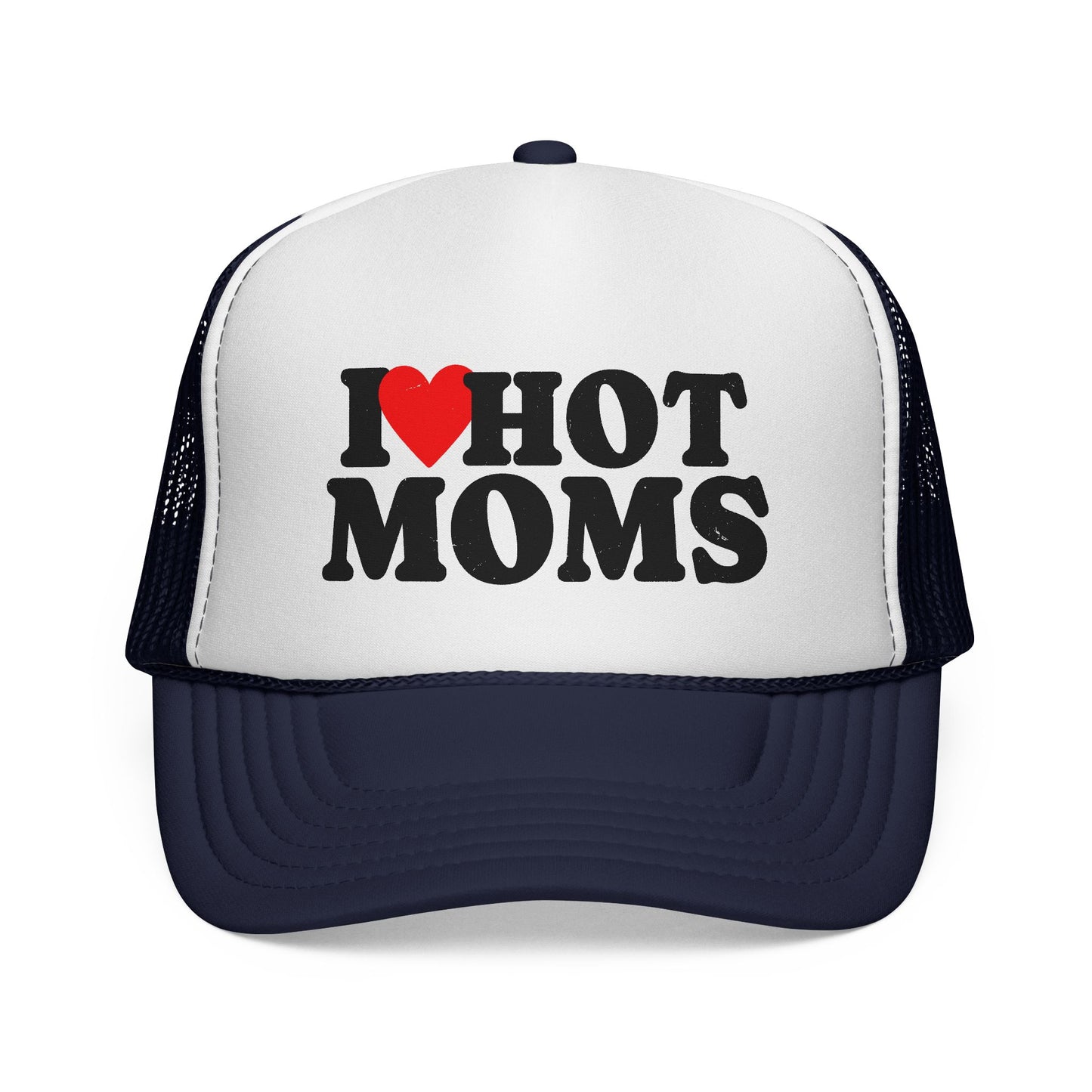 I love Hot Moms Trucker Hat, Otto Trucker Cap, Funny Hats For Men, Adult Humor Gifts, Inappropriate Trucker Hats, New Dad Gift, Lake Day Hat