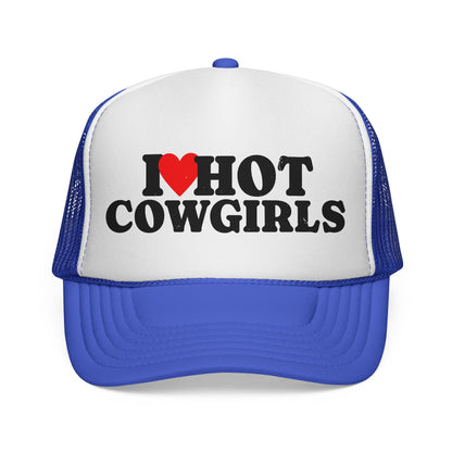 I Love Hot Cowgirls Trucker Hat, Western Trucker Hats, Cowgirl Trucker Hat, Cowboy Trucker Hat, Rodeo Hats, Rodeo Lover Gift, Rodeo Hat