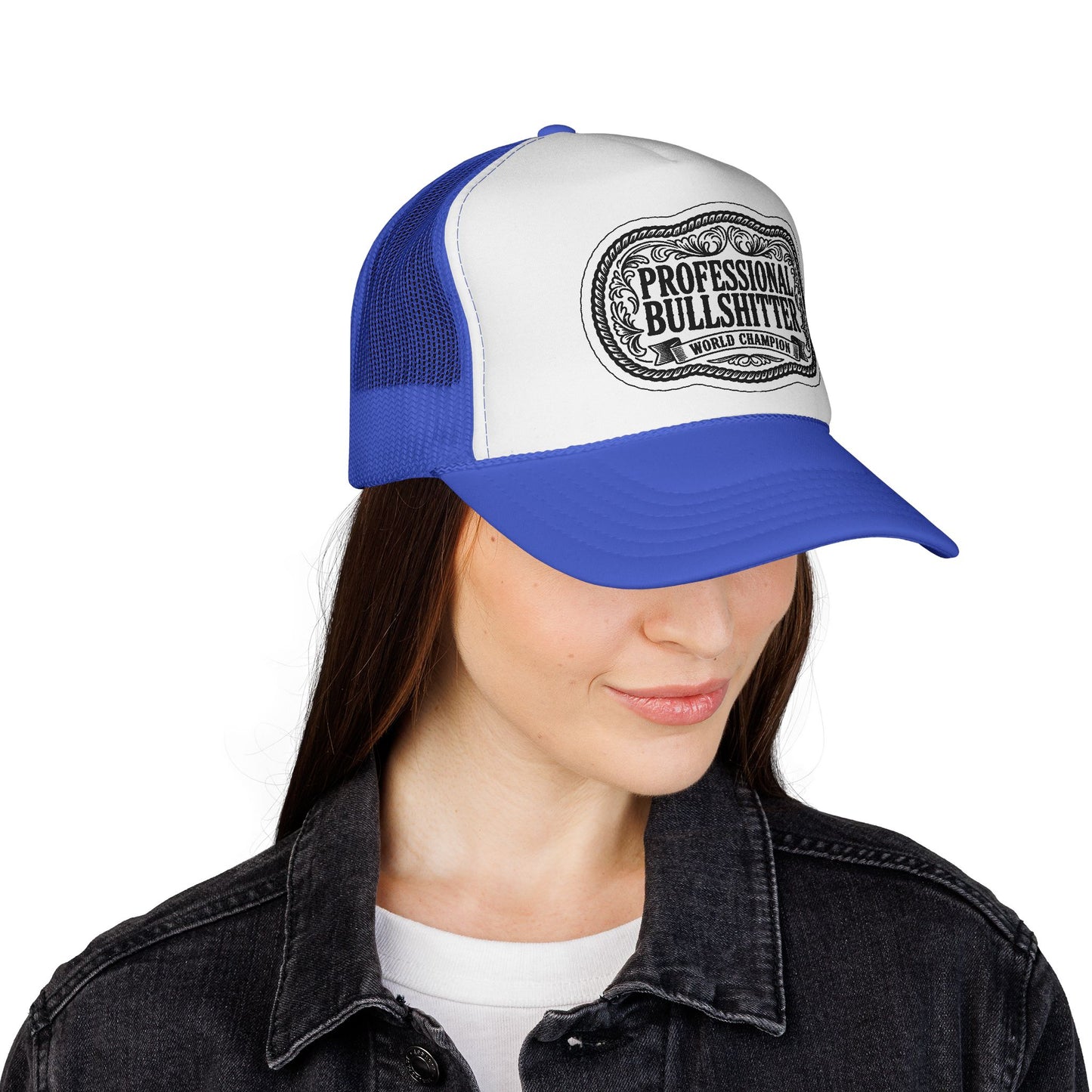 Professional Bullshitter Trucker Hat, Otto Trucker Cap, Funny Hats For Men, Adult Humor Gifts, Blue Collar Trucker Hats, Blue Collar Quote