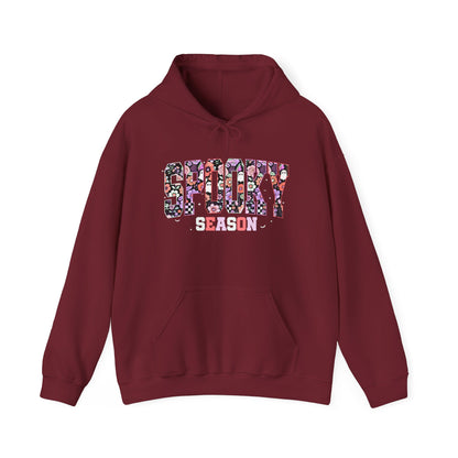 Spooky Season Halloween Hoodie – Oversized Fall Sweatshirt, Cute Ghost Print, Cozy Pullover