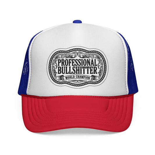 Professional Bullshitter Trucker Hat, Otto Trucker Cap, Funny Hats For Men, Adult Humor Gifts, Blue Collar Trucker Hats, Blue Collar Quote