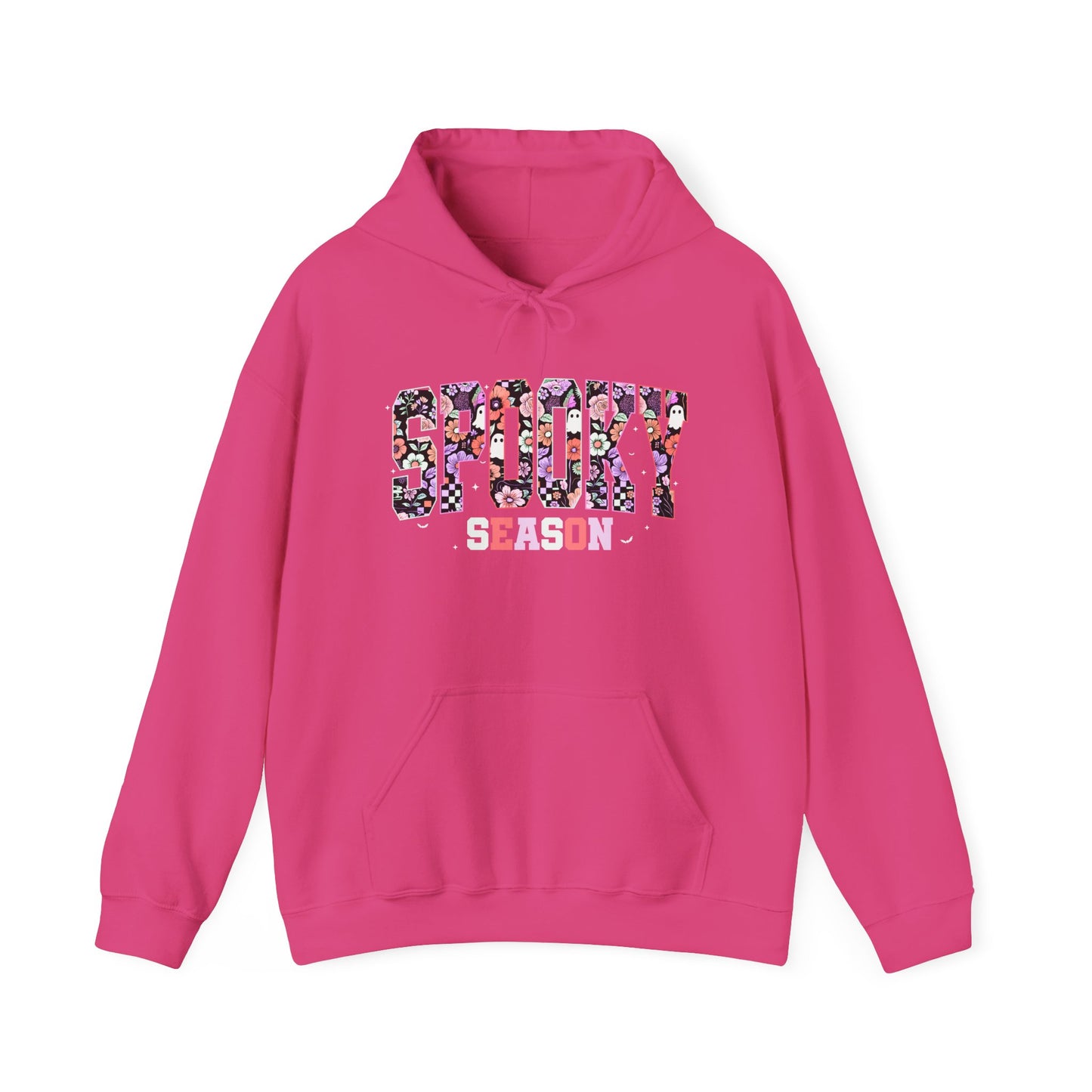 Spooky Season Halloween Hoodie – Oversized Fall Sweatshirt, Cute Ghost Print, Cozy Pullover
