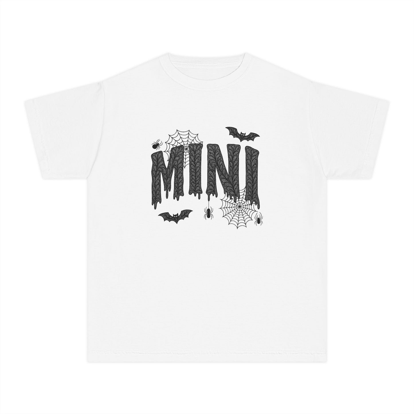 Mini Halloween Youth Tee, Spooky T-Shirt for Kids, Trick or Treat Shirt, Halloween Costume Tee, Casual Halloween Wear