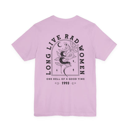 Long Live Rad Women Graphic Tee | Bella+Canvas Snake Moon T-Shirt