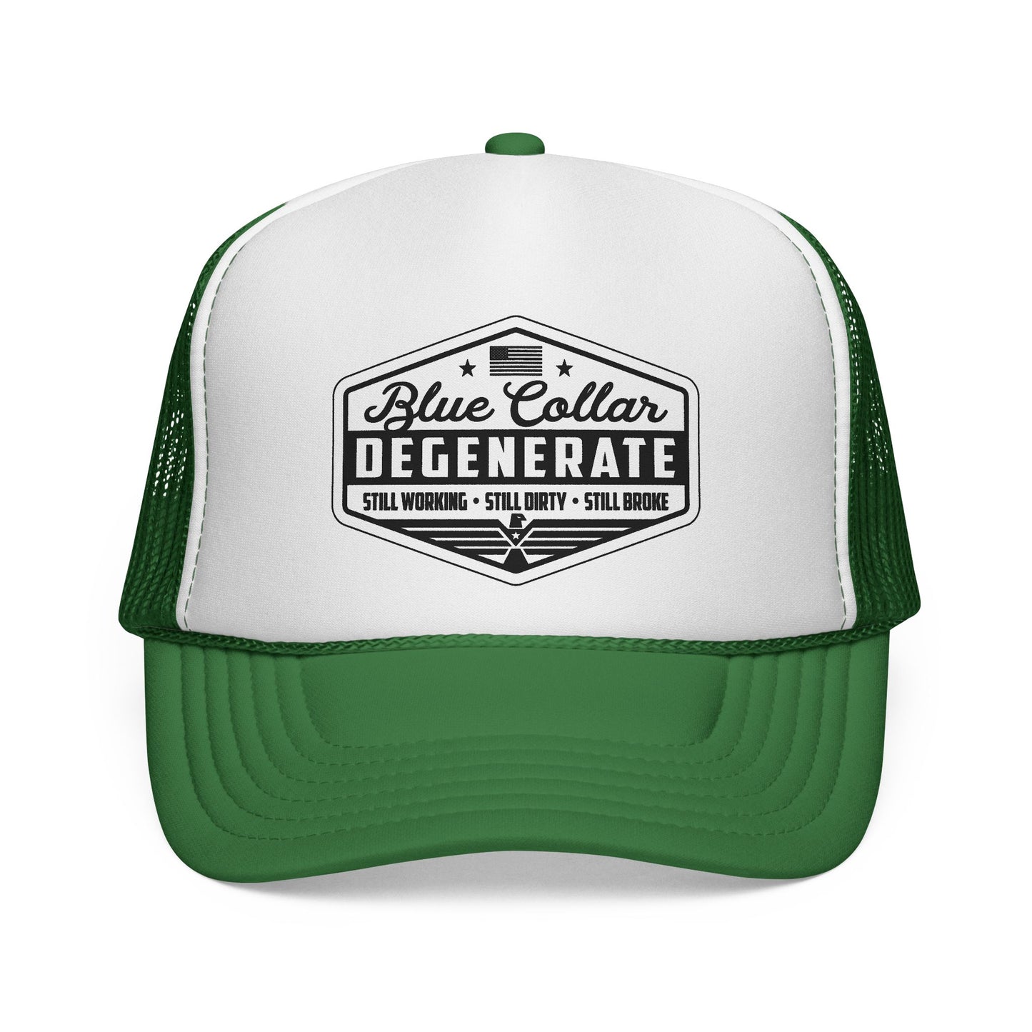 Blue Collar Degenerate Trucker Hat, Otto Trucker Cap, Funny Hats For Men, Adult Humor Gifts, Blue Collar Trucker Hats, Blue Collar Quote