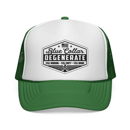 Blue Collar Degenerate Trucker Hat, Otto Trucker Cap, Funny Hats For Men, Adult Humor Gifts, Blue Collar Trucker Hats, Blue Collar Quote