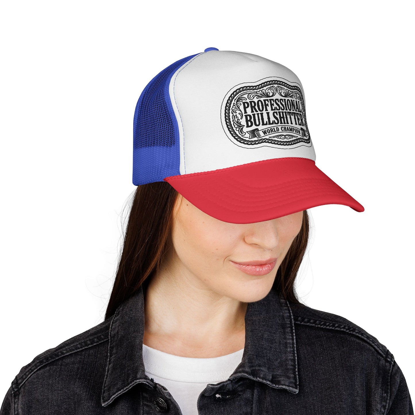 Professional Bullshitter Trucker Hat, Otto Trucker Cap, Funny Hats For Men, Adult Humor Gifts, Blue Collar Trucker Hats, Blue Collar Quote