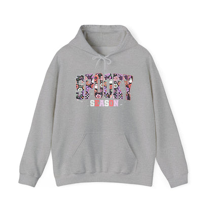 Spooky Season Halloween Hoodie – Oversized Fall Sweatshirt, Cute Ghost Print, Cozy Pullover