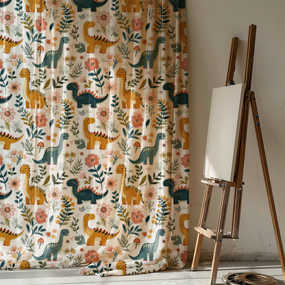 Dino Dreams 🦕 Kids Window Curtain