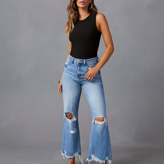 High Waist Women's Flare Jeans