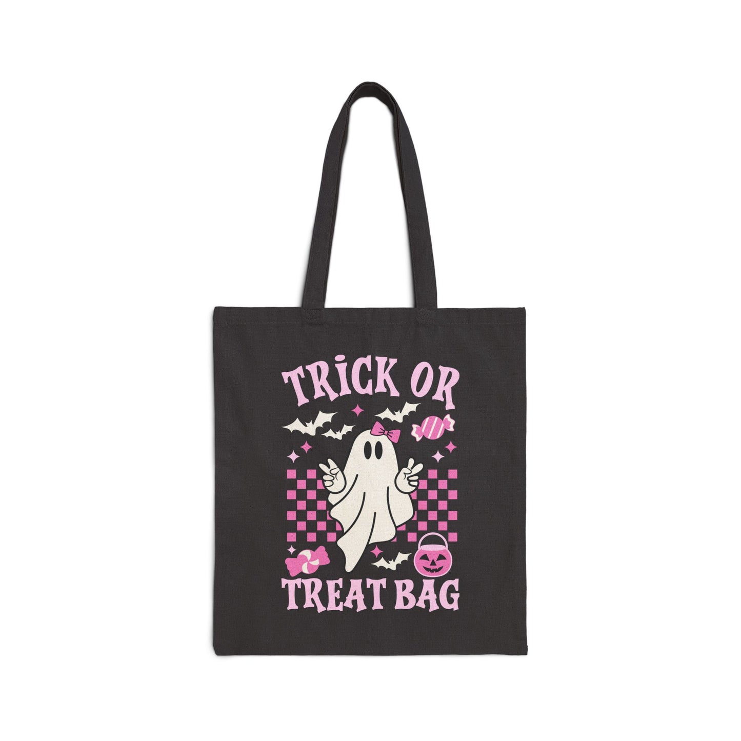 Kids Trick or Treat Bag | Halloween Candy Tote | Ghost Tote Bag | Reusable Halloween Bag for Kids