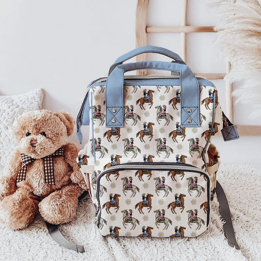 🤠 Vintage Cowgirl Diaper Backpack | Western Baby Bag | Stylish Multifunctional Diaper Bag for Modern Parents
