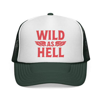 Wild as Hell Trucker Hat, Otto Trucker Cap, Country Girl Hats, Country Boy Hats, Country Saying Hats, Funny Trucker Hat, Bachelor Party Hat