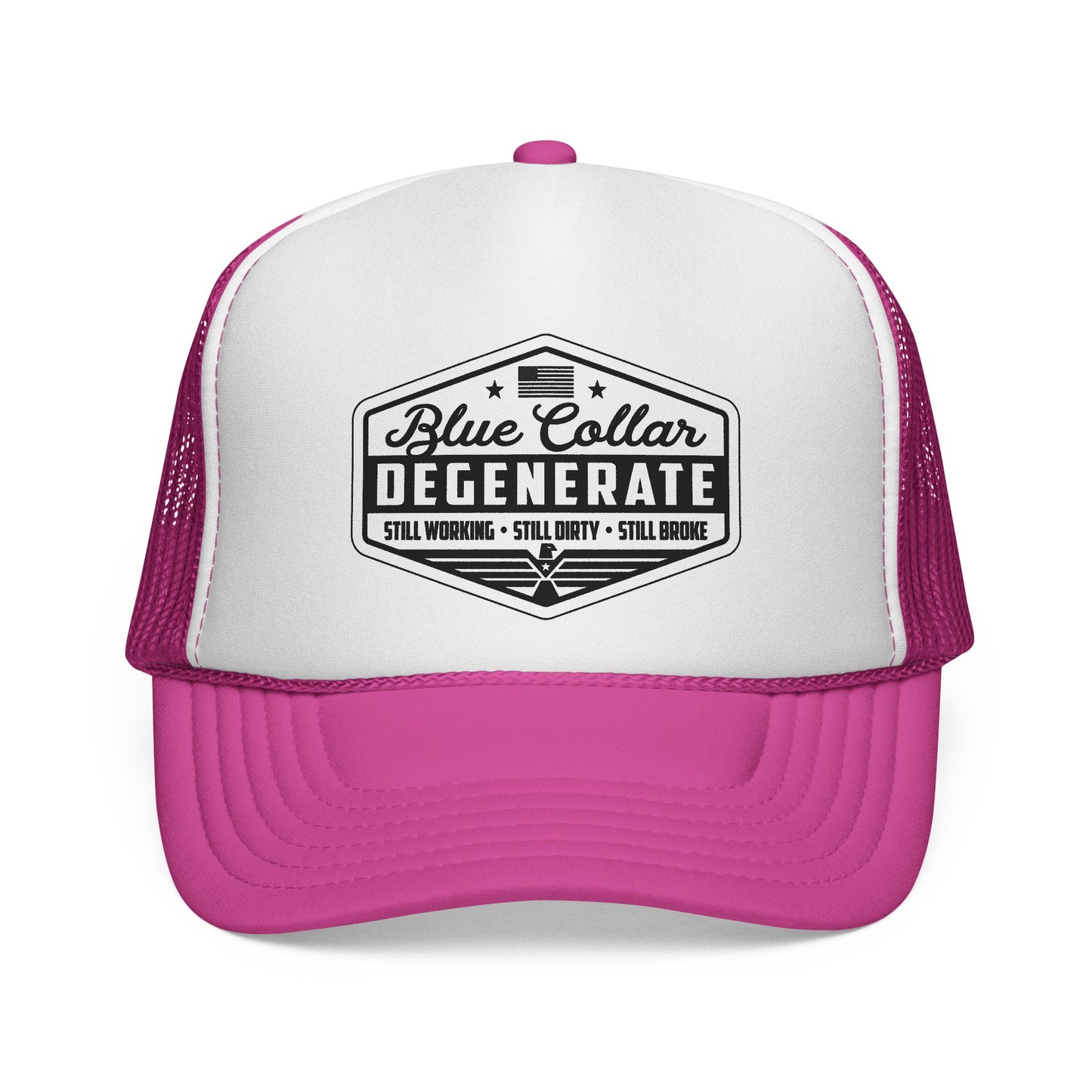 Blue Collar Degenerate Trucker Hat, Otto Trucker Cap, Funny Hats For Men, Adult Humor Gifts, Blue Collar Trucker Hats, Blue Collar Quote