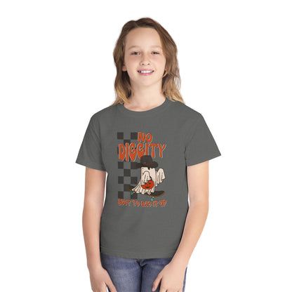 Kids No Diggity Halloween T-Shirt – Comfort Colors® Ghost Skateboard Graphic Tee