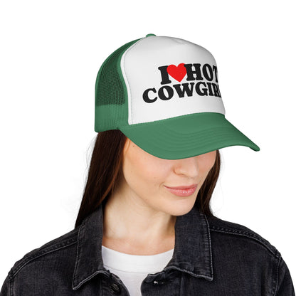 I Love Hot Cowgirls Trucker Hat, Western Trucker Hats, Cowgirl Trucker Hat, Cowboy Trucker Hat, Rodeo Hats, Rodeo Lover Gift, Rodeo Hat