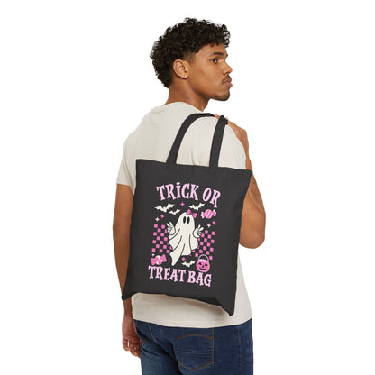 Kids Trick or Treat Bag | Halloween Candy Tote | Ghost Tote Bag | Reusable Halloween Bag for Kids
