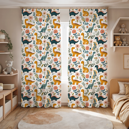 Dino Dreams 🦕 Kids Window Curtain