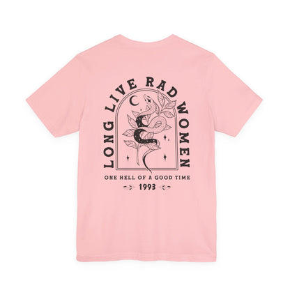 Long Live Rad Women Graphic Tee | Bella+Canvas Snake Moon T-Shirt