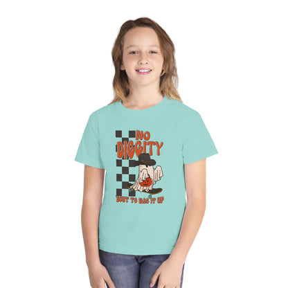 Kids No Diggity Halloween T-Shirt – Comfort Colors® Ghost Skateboard Graphic Tee