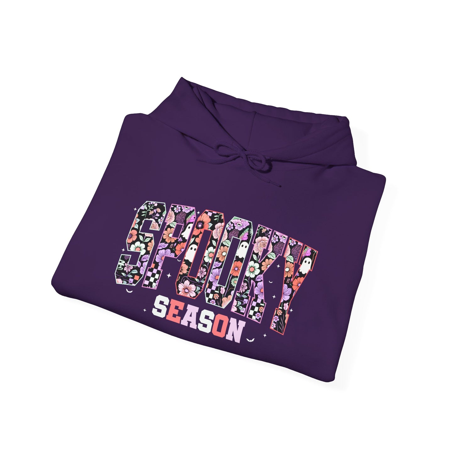 Spooky Season Halloween Hoodie – Oversized Fall Sweatshirt, Cute Ghost Print, Cozy Pullover