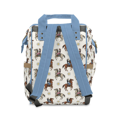 🤠 Vintage Cowgirl Diaper Backpack | Western Baby Bag | Stylish Multifunctional Diaper Bag for Modern Parents