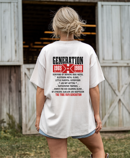 Generation X Adult Unisex Tee