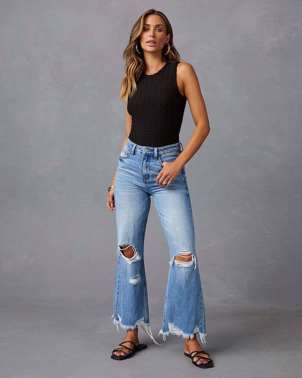 High Waist Women's Flare Jeans