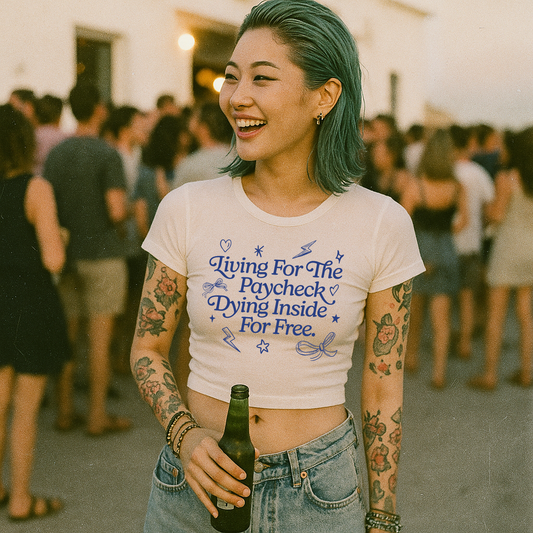 Living For The Paycheck Women's Baby Tee